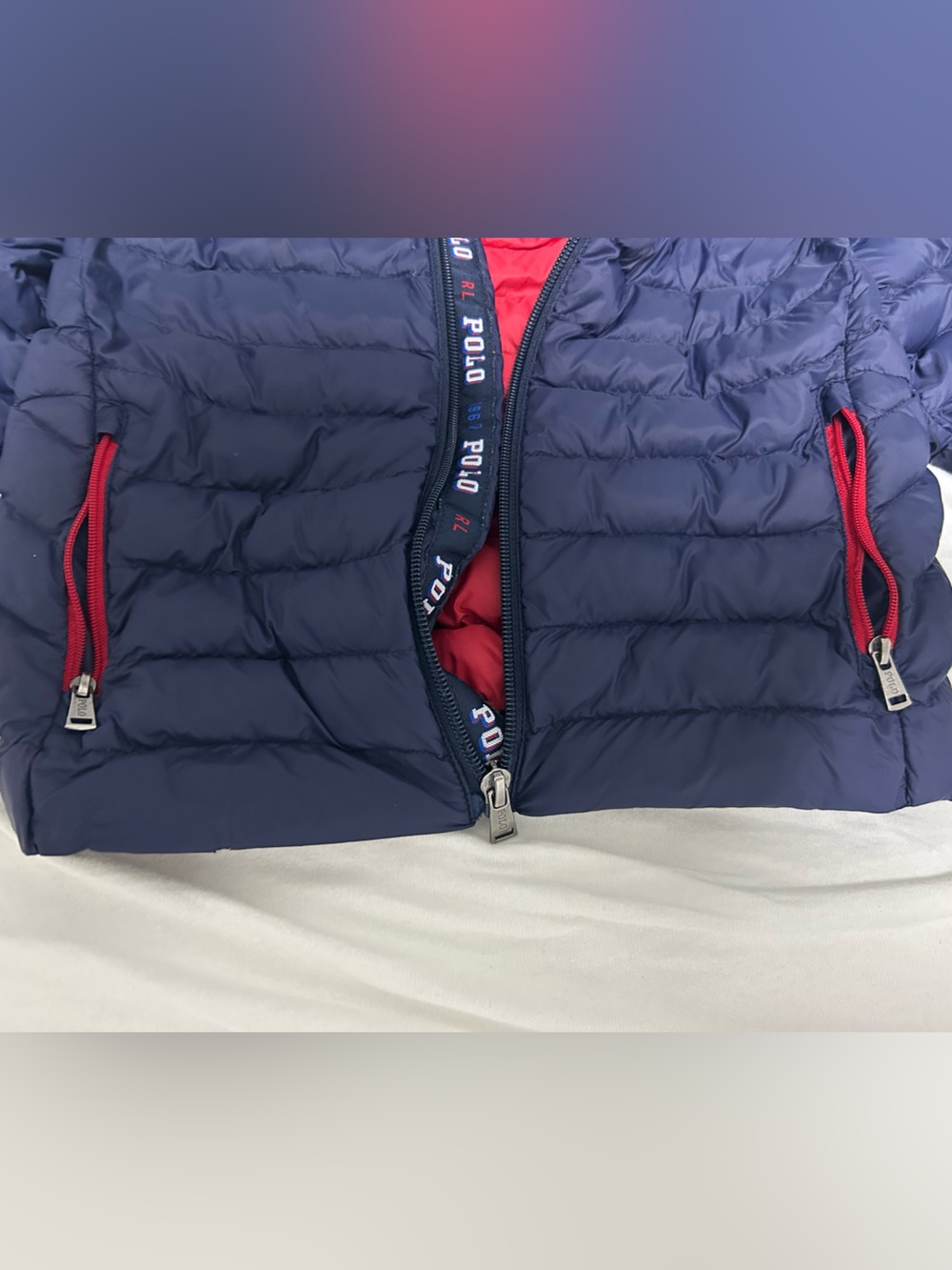 Polo Ralph Lauren Boys Navy Puffer Jacket Size 5 - Picture 5 of 6